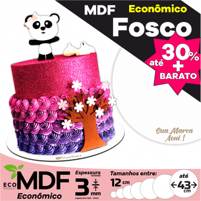 Cake board redondo 3mm FOSCO